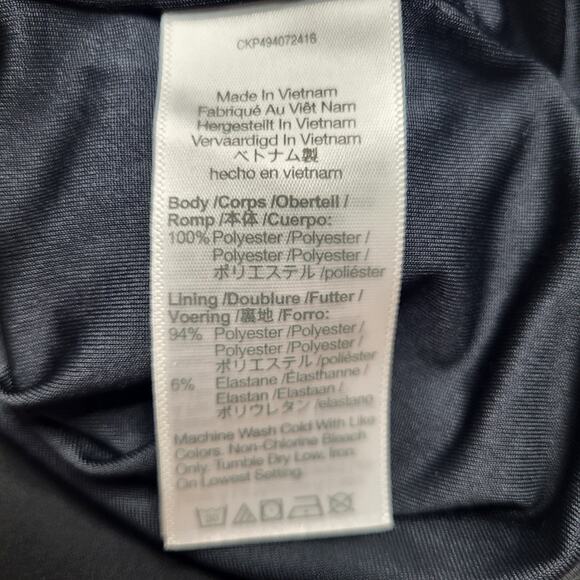 Madewell Sleeveless Chiffon Bubble Hem Top Black Flowy Jewel Neckline Small 6 - Picture 8 of 8